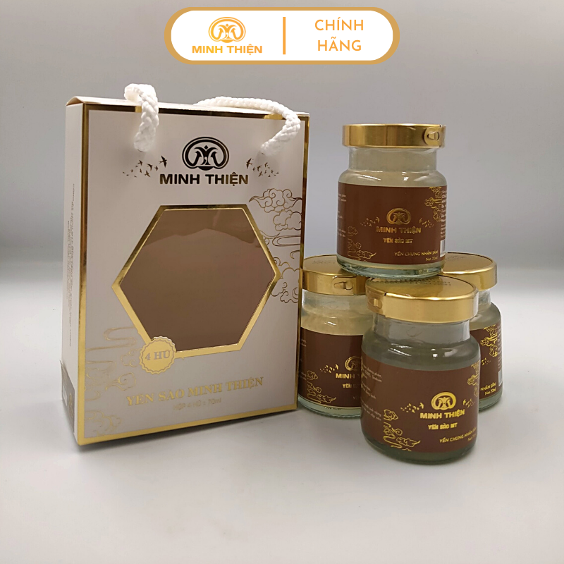 Yến sào MT - Yến chưng nhân sâm (Hộp 4 hủ)